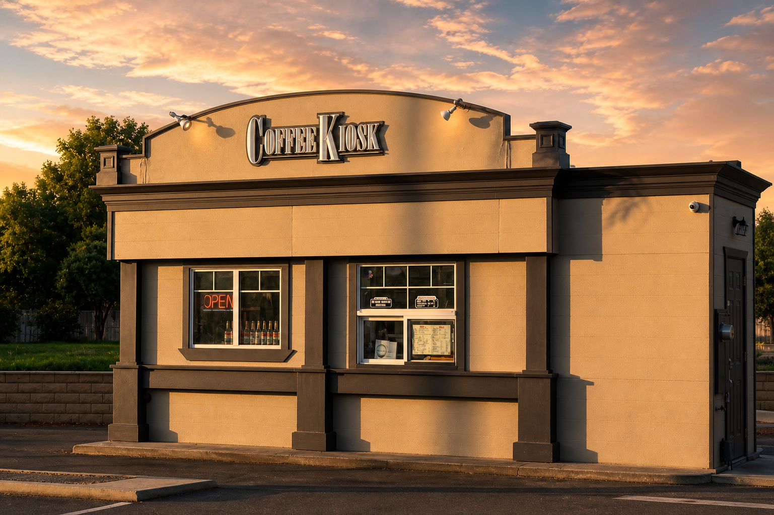 Coffee Kiosk storefront in Santa Clarita